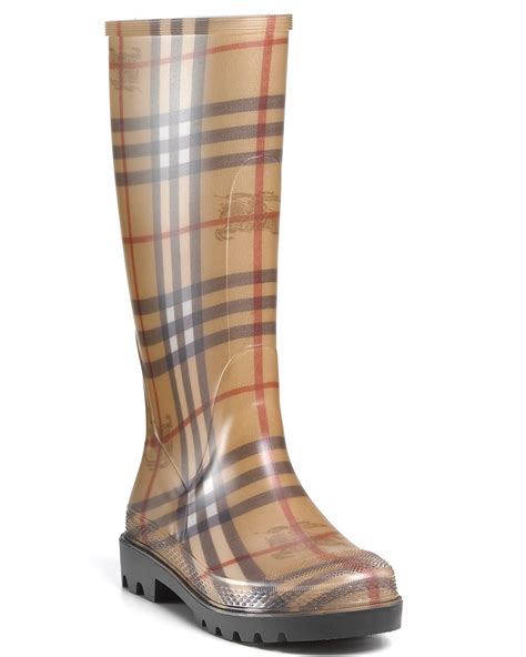 burberry brit check boots|Burberry boots bloomingdale's.